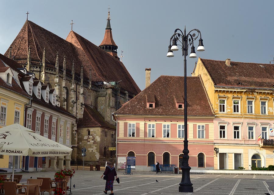 The Lutheran Black Church seen from Piața Sfatului in Braşov. Photo: Albert Ehrnrooth